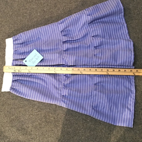 Skirt Girls 4/5 100%‎ Cotton Maxi Blue Stripe Ruffle Tier Mom and Pop's Kids - Picture 9 of 10